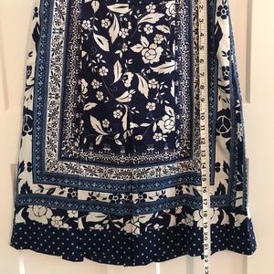 And Taylor loft blue and white skirt size 2